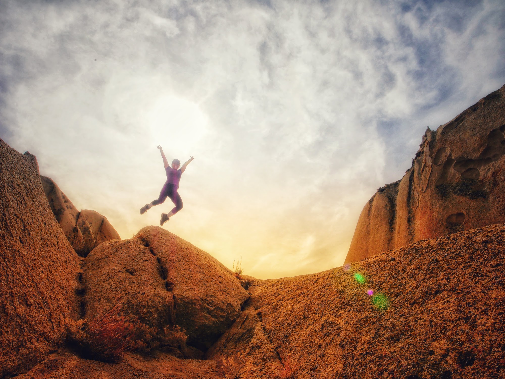 Student hiking in the Blue Mountains